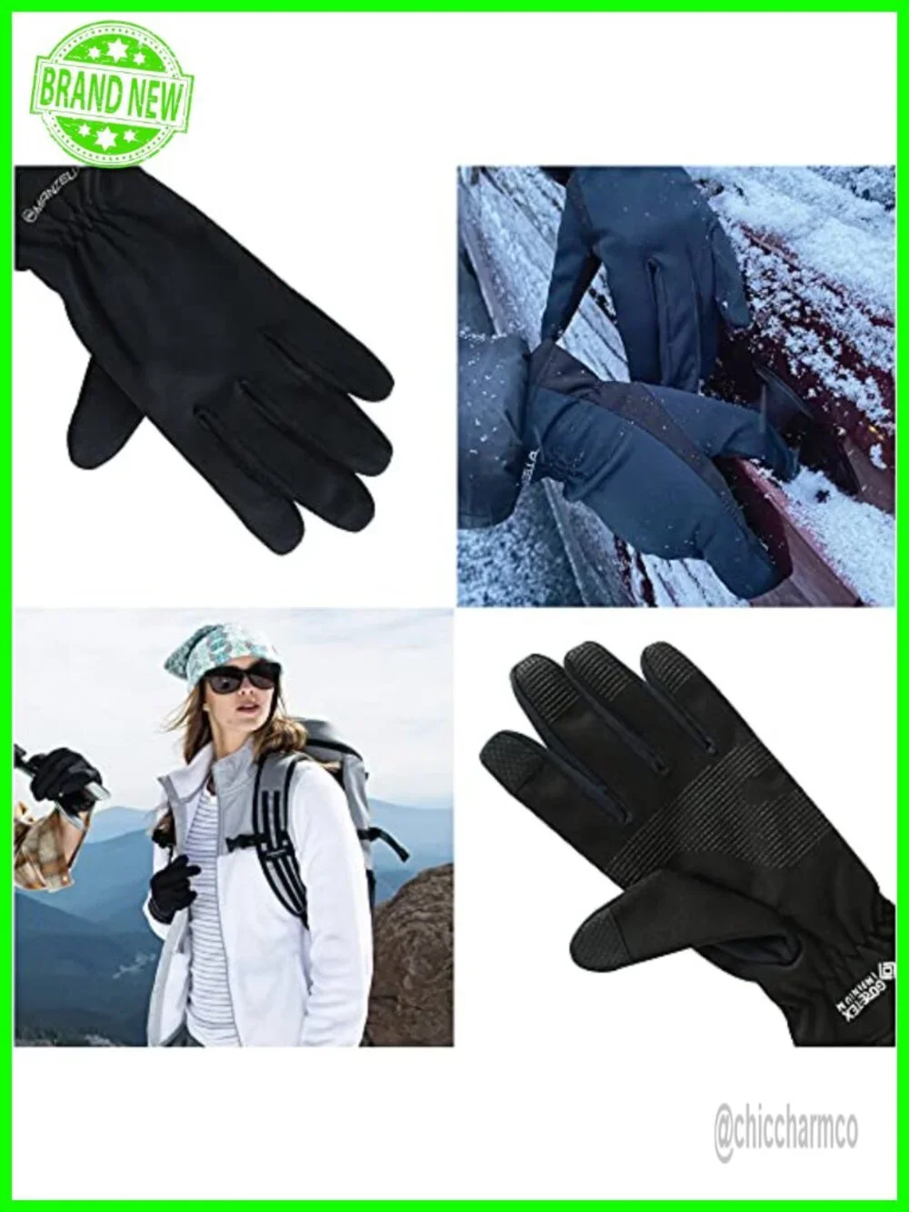 Lightweight Windproof Touchscreen Gloves with Slip-Resistant Grip
